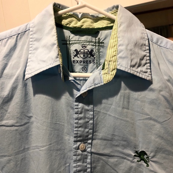 Express light blue button long sleeve shirt, S - Picture 2 of 4